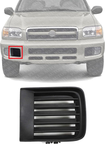 Front Bumper Inner-Side Grille Right Passenger Side Direct Replacement Compatible With 1999-2004 Nissan Pathfinder NI1039103 622562W100
