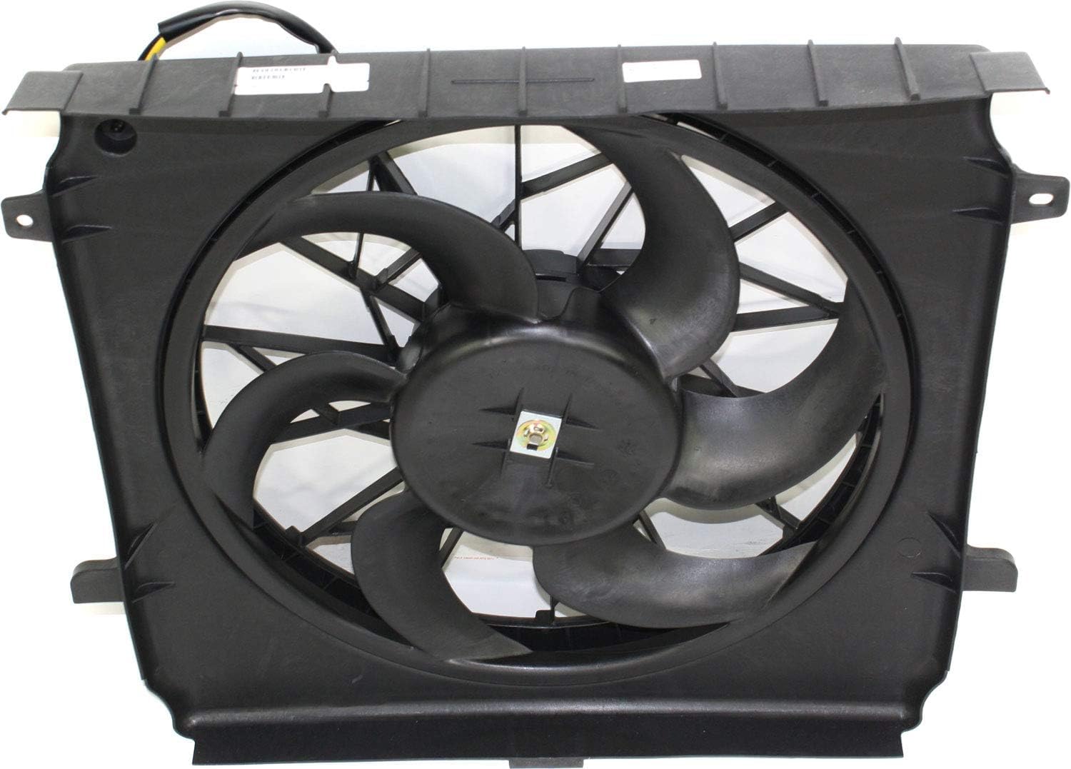 Front Radiator Single Fan Shroud Assembly Direct Replacement Compatible with 2002-2005 Jeep Liberty CH3117101 55037659AB