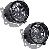 Front Bumper Cover Primed Plastic + Fog Lights Left Driver & Right Passenger Side Direct Replacement Compatible With 2011-2012 Mitsubishi Outlander/RVR