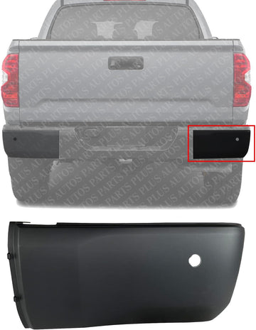 Rear Bumper End Cap Cover Extension Textured Right Passenger Direct Replacement Compatible With 2014-2021 Toyota Tundra TO1117109 521550C903
