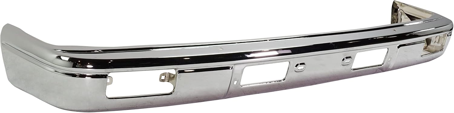 Front Bumper Face Bar Chrome Steel Direct Replacement Compatible With 1987-1988 Toyota Pickup TO1002105 5210189101
