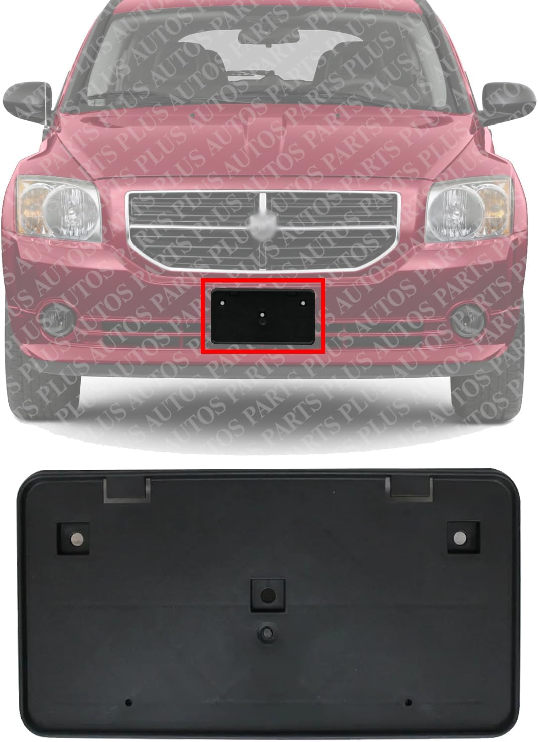 Front License Plate Bracket Direct Replacement Compatible with 2007-2012 Dodge Caliber CH1068114 5116152AA