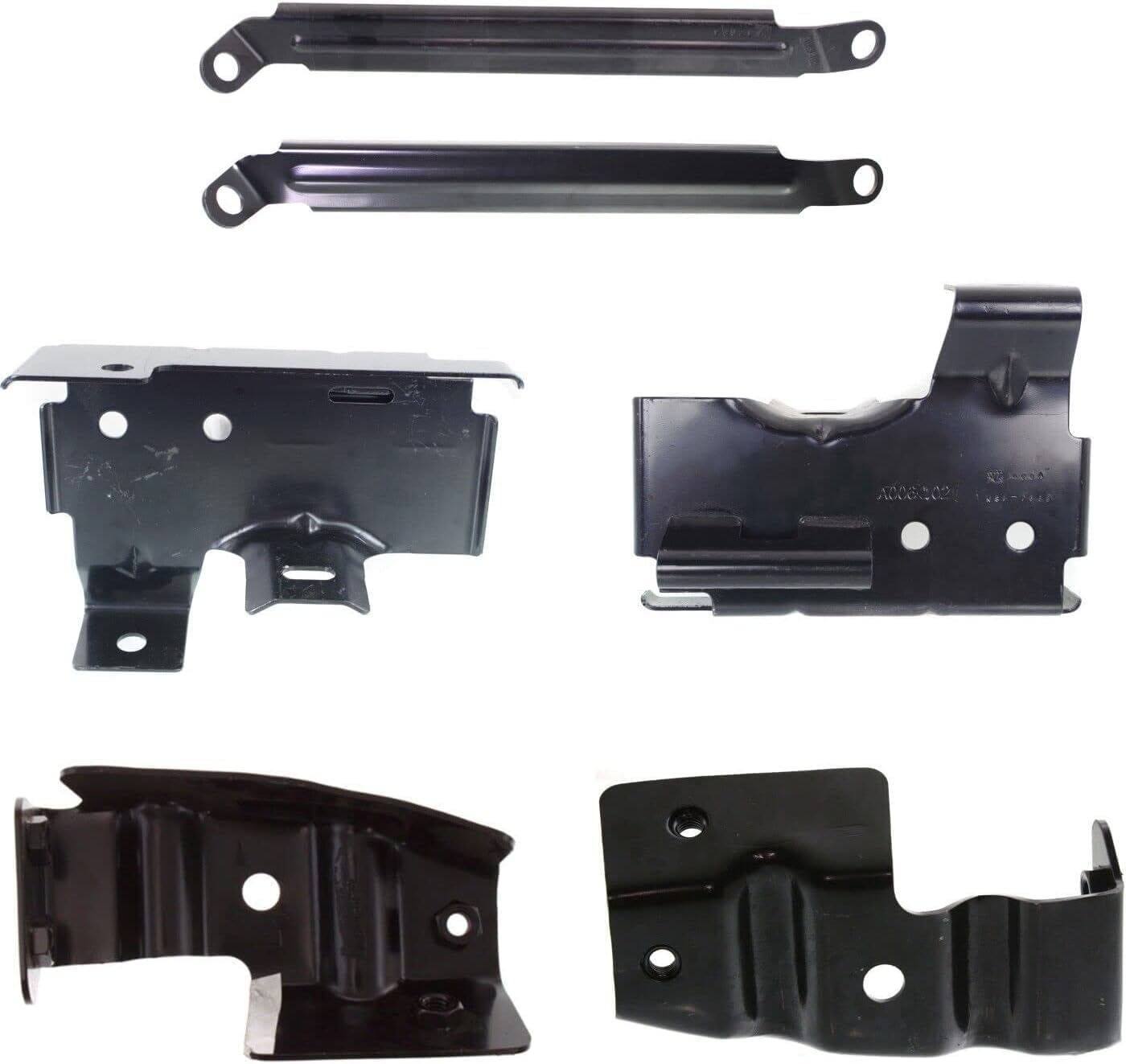 Front Bumper Bracket Set Of 6 Right Passenger & Left Driver Side Direct Replacement Compatible With GMC Sierra 1500 2500HD 3500 2003-2006 G013701