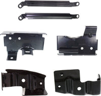 Front Bumper Bracket Set Of 6 Right Passenger & Left Driver Side Direct Replacement Compatible With GMC Sierra 1500 2500HD 3500 2003-2006 G013701