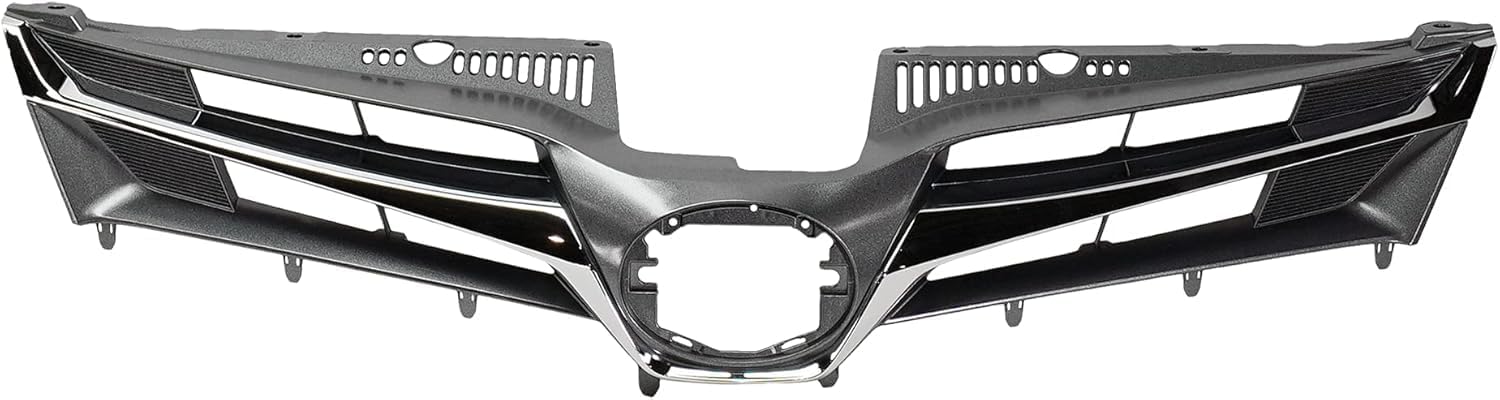 Front Grille Assembly Chrome Shell With Painted Dark Gray Insert Plastic Direct Replacement Compatible With 2018-2020 Toyota Sienna TO1200430 5310108170