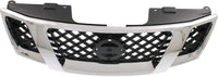 Front Grille Chrome Shell With Black Insert Plastic 2008-2012 Nissan Pathfinder Direct Replacement Compatible With 2008-2012 Nissan Pathfinder NI1200251 62310ZS00A