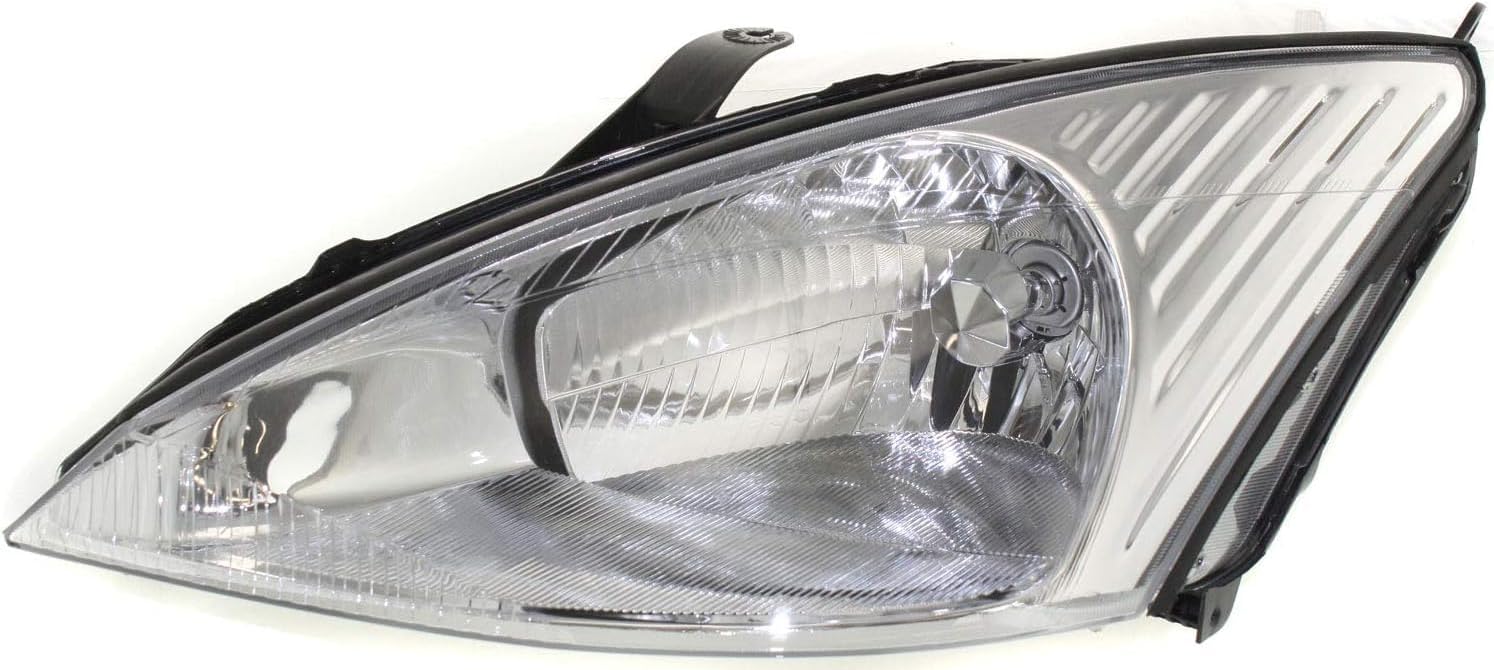 Set Of 2 Front Headlight Assembly Halogen Right Passenger & Left Driver Side Direct Replacement Compatible With 2000-2002 Ford Focus FO2503171 FO2502171 3S4Z13008CC 3S4Z13008CD