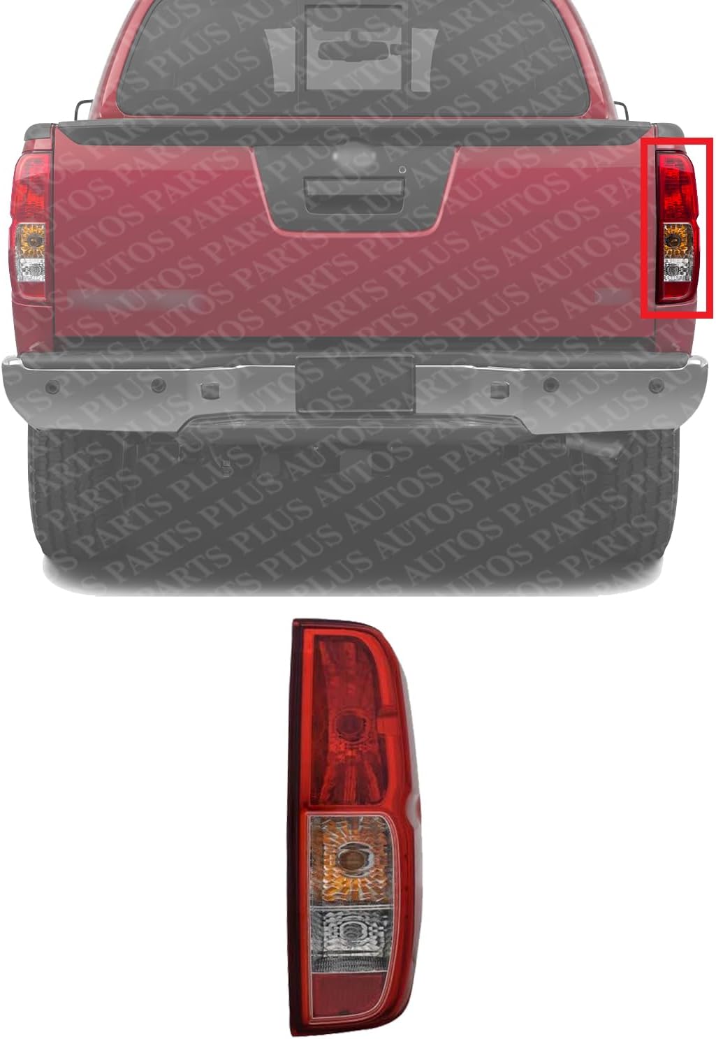Tail Light Assembly Right Passenger Side Direct Replacement Compatible With 2014-2021 Nissan Frontier NI2801206 26550EA80B
