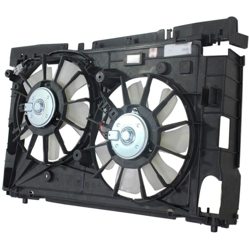 Front Radiator Dual Fan Assembly Direct Replacement Compatible with 2013-2018 Toyota RAV4 TO3115177 167110V210-PFM 167120V020 163610V340 163610V330