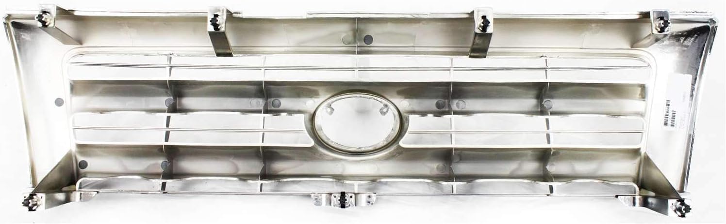 Front Grille Chrome Shell/Painted Dark Argent Insert Direct Replacement Compatible With 1998-2000 Toyota Tacoma TO1200213 5310004100