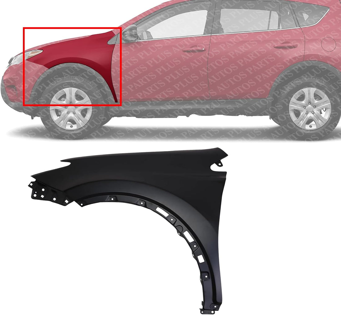 ont Fender Primed Steel Left Driver Side Direct Replacement Compatible With 2013-2018 Toyota RAV4 TO1240244 TO1240245 538020R050 5380242200