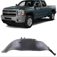 Front Upper Section Fender Liner Left Driver Side Direct Replacement Compatible With 2011-2014 Chevrolet Silverado 2500HD 3500HD GM1248232 22739800