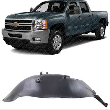 Front Upper Section Fender Liner Left Driver Side Direct Replacement Compatible With 2011-2014 Chevrolet Silverado 2500HD 3500HD GM1248232 22739800