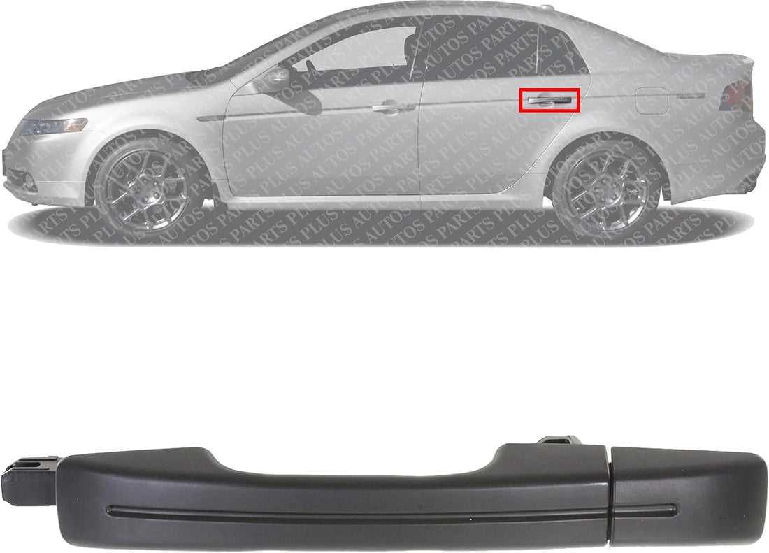 Rear Exterior Door Handle Primed Plastic Without Keyhole Left Driver Side Direct Replacement Compatible with 2004-2008 Acura TL 72181SEPA01ZB 72684SEPA01ZB