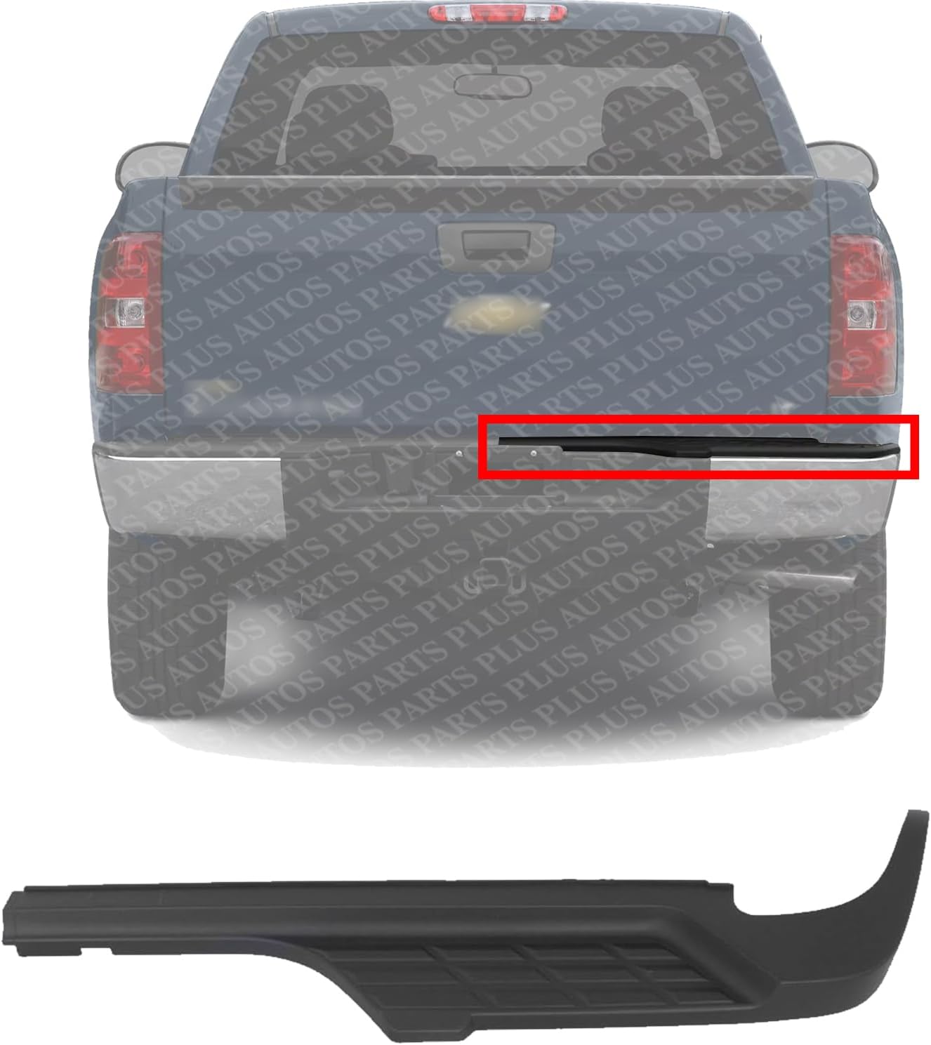 Rear Bumper Outer Step Pad Right Passenger Side Direct Replacement Compatible With 2007-2014 Chevrolet Silverado/GMC Sierra 2500HD 3500HD GM1191127 22792259