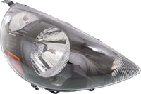 Front Head Light Assembly Black Interior Left Driver Side Direct Replacement Compatible With 2007-2008 Honda Fit 33151SLNA01Z