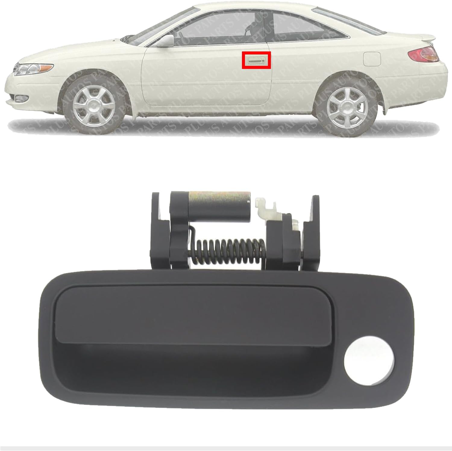 Front Exterior Door Handel Primed Left Driver Side Direct Replacement Compatible with 1999-2003 Toyota Solara TO1310149 6922006040C0