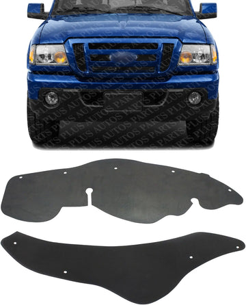 Set of 2 Front Engine Splash Shield Under Cover Right Passenger & Left Driver Side Direct Replacement Compatible with 2007-2011 Ford Ranger FO1250149 FO1251144 8L5Z16103A 7L5Z16102A