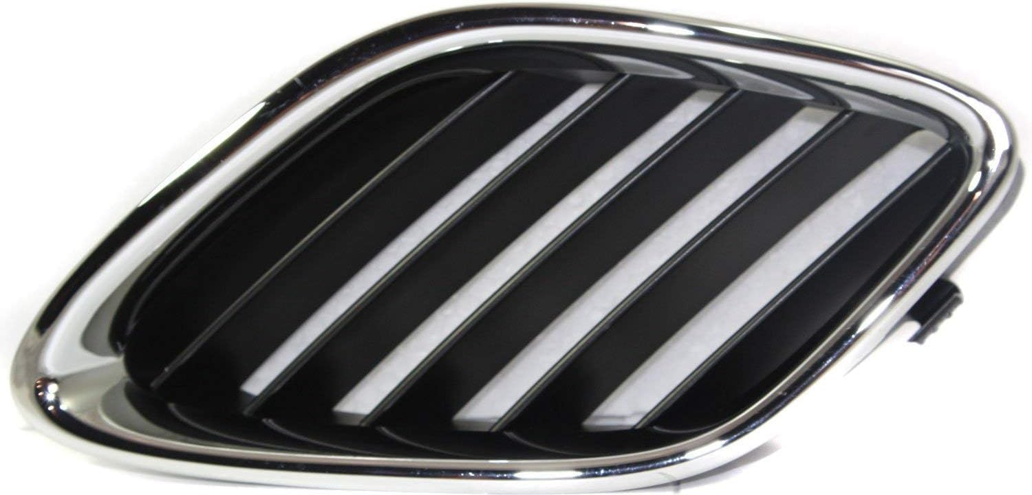 AUTOS PARTS PLUS Set Of 3 Front Center Grille + Left Driver & Right Passenger Side Chrome Shell & Black Insert Direct Replacement Compatible With 2003-2007 Saab 9-3 SB1200103 SB1200104 SB1200102
