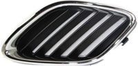 AUTOS PARTS PLUS Set Of 3 Front Center Grille + Left Driver & Right Passenger Side Chrome Shell & Black Insert Direct Replacement Compatible With 2003-2007 Saab 9-3 SB1200103 SB1200104 SB1200102
