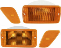 Front Turn Signal Light with Side Marker Lamp 4-Piece Kit Left Driver & Right Passenger Side Direct Replacement Compatible With 2001-2006 Jeep Wrangler CH2520141 CH2550120