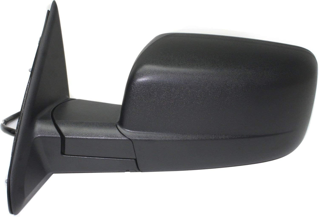 Front Power Mirror Manual Folding Heated Textured Left Driver Side Direct Replacement Compatible With 2013-2018 Ram 1500/2500 CH1320354 68462819AA 68147863AS 68147863