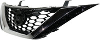 Front Grille Chrome Shell with Gloss Black Insert Direct Replacement Compatible With 2016-2019 Nissan Sentra NI1200279 623103YU0D 623103YU0A