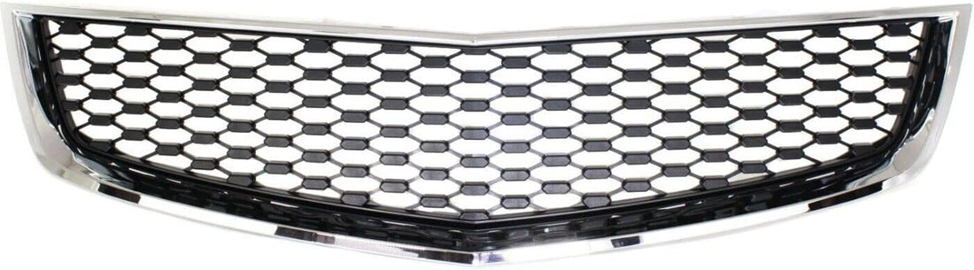 Front Bumper Grille Chrome Shell With Painted Black Insert Direct Replacement Compatible With 2010-2015 Chevrolet Equinox GM1200621 25798747