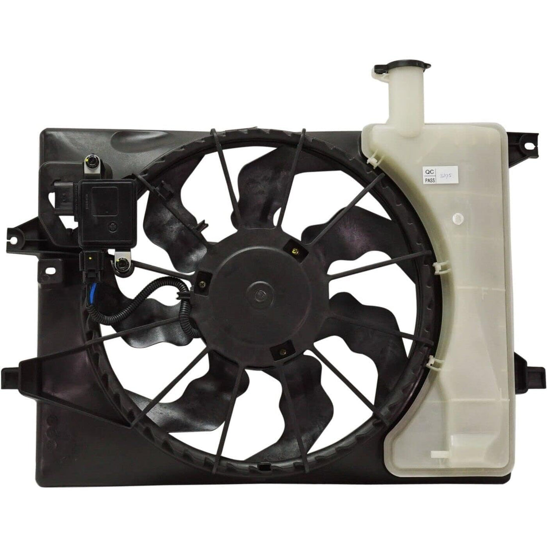 AUTOS PARTS PLUS Front Radiator Cooling Single Fan Assembly Plastic Direct Replacement Compatible with 2017-2018 Kia Forte KI3115151 25380B0000