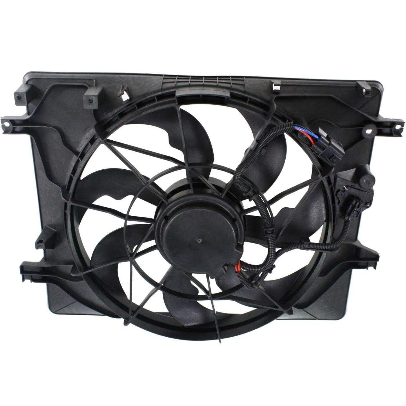 Front Radiator Single Fan Assembly Direct Replacement Compatible with 2013-2016 Hyundai Genesis Coupe HY3115148 253802M280
