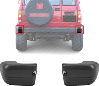 Set Of 2 Rear Bumper End Cap Left Driver & Right Passenger Side Direct Replacement Compatible With 1986-1988 Isuzu Trooper IZ1105107 IZ1104112 8943555520 8943555530