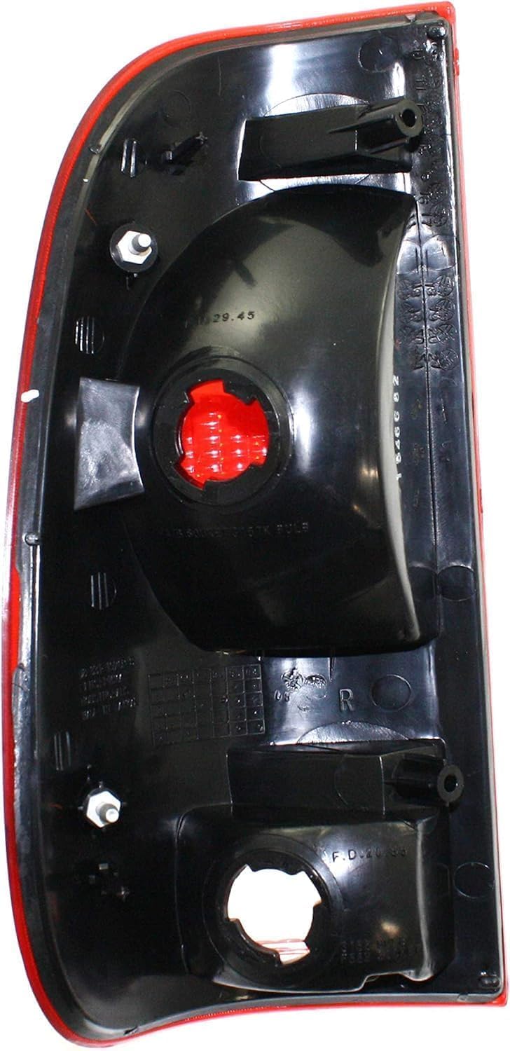 Tail Light Lens And Housing Left Driver Side Direct Replacement Compatible With 1997-2003 Ford F-150/1999-2007 Ford F-Series Super Duty FO2800117 F85Z13405CA