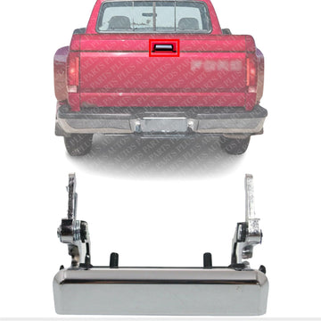 Rear Exterior Tailgate Handle Chrome Direct Replacement Compatible with 1992-1996 Ford F-150 F-250/1994-2010 Mazda Pickup MA1915102 ZZM165750 E8TZ9943400A F1TZ994