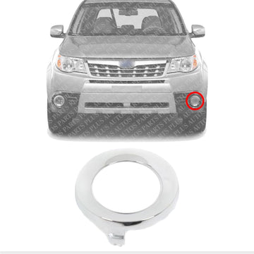 Front Fog Light Molding Chrome Left Driver Side Direct Replacement Compatible With 2009-2013 Subaru Forester SU1038100 57731SC000