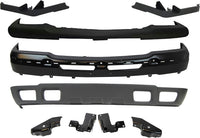 Front Bumper Primed + Upper Cover + Lower Valance + Filler + Set Of 4 Bracket Left Driver & Right Passenger Side Direct Replacement Compatible With 2003-2006 Chevrolet Silverado 1500