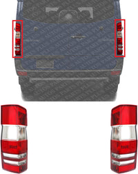 Set Of 2 Tail Light Assembly Right Passenger & Left Driver Side Direct Replacement Compatible With 2010-2018 Mercedes Benz Sprinter 2500 3500 MB2801136 MB2800136 9068202664 9068202764