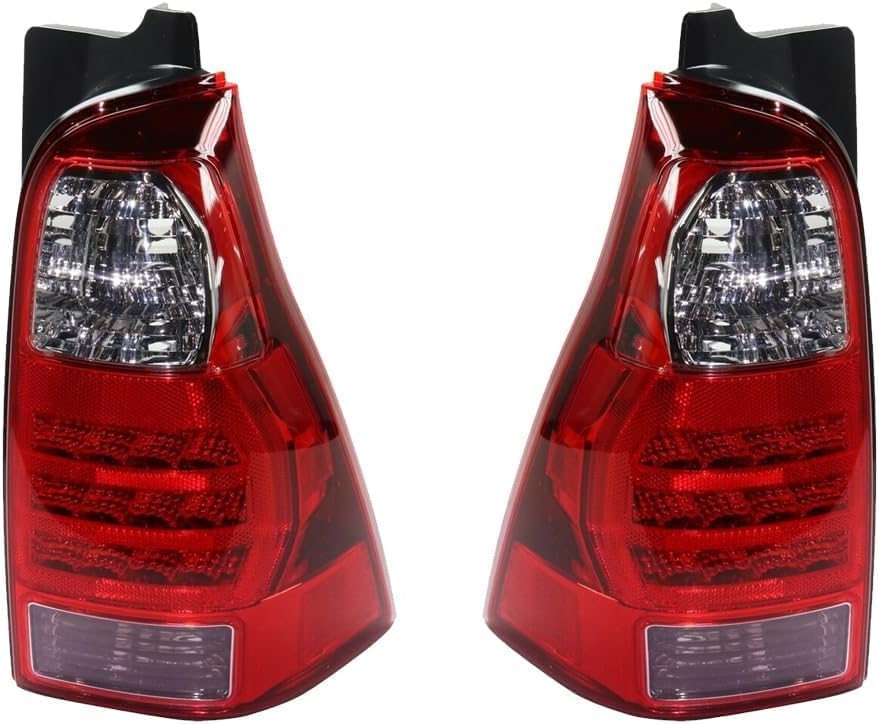 Set Of 2 Tail Light Assembly Lens And Housing Left Driver & Right Passenger Side Direct Replacement Compatible With 2006-2009 Toyota 4Runner TO2800172 TO2801172 8155135320 8156135280