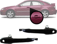 Set of 2 Front Exterior Door Handle Primed Plastic with Keyhole Right Passenger & Left Driver Side Direct Replacement Compatible with 2003-2008 Mazda 6/2007-2015 CX-9 GJ6E58410K08