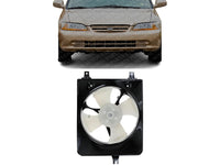 Front A/C Condenser Single Cooling Fan Assembly Plastic Left Driver Side Direct Replacement Compatible with 1998-2002 Honda Accord HO3113106 38605PAAA01