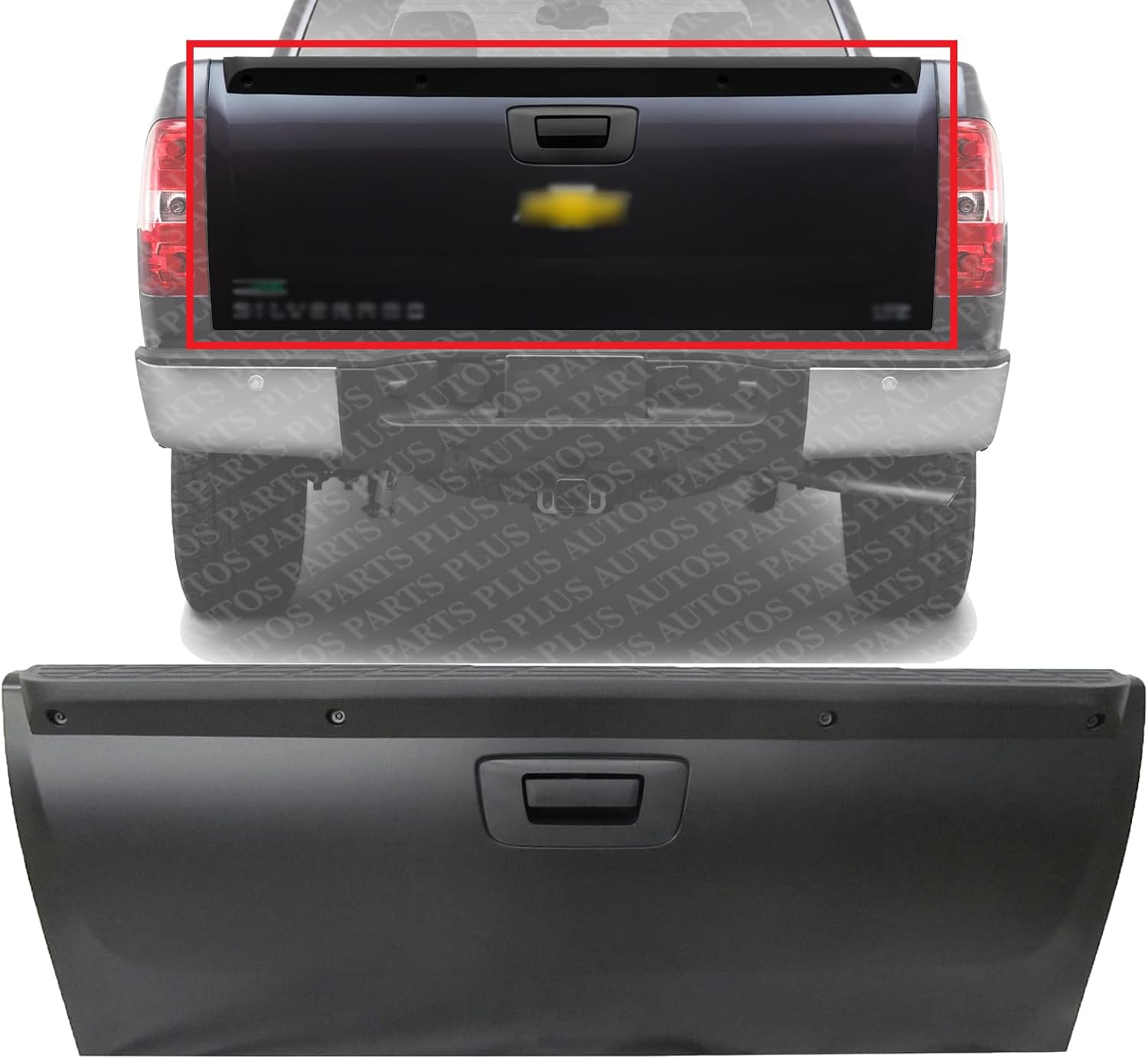 Tailgate Assembly Primed Steel Direct Replacement Compatible with 2007-2013 Chevrolet Silverado/GMC Sierra 1500/2007-2014 2500HD 3500HD GM1901104 20885080-PFM