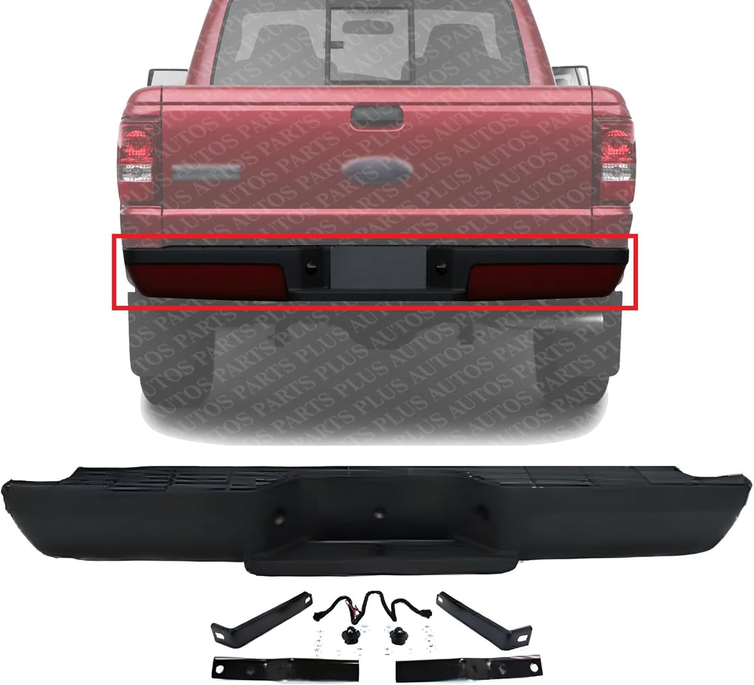 Step Bumper Assembly Primed Steel Direct Replacement Compatible With 1993-2011 Ford Ranger FO1102257 F1TZ17906G