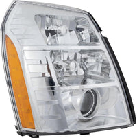 Front Head Light Assembly Right Passenger Side Direct Replacement Compatible With 2007-2009 Cadillac Escalade GM2503291 25897649