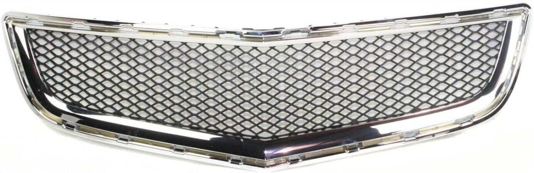 Front Bumper Grille Chrome Shell With Painted Black Insert Direct Replacement Compatible With 2009-2012 Chevrolet Traverse GM1036120 20756061