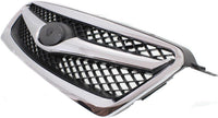 Front Grille Chrome Shell With Black Insert Plastic Direct Replacement Compatible With 2010-2012 Subaru Legacy SU1200142 91121AJ03B