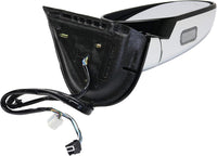 Front Power Mirror Non-Towing Heated Chrome Body With Primed Cap Right Passenger Side Direct Replacement Compatible With 2007-2014 Cadillac Escalade 25776162