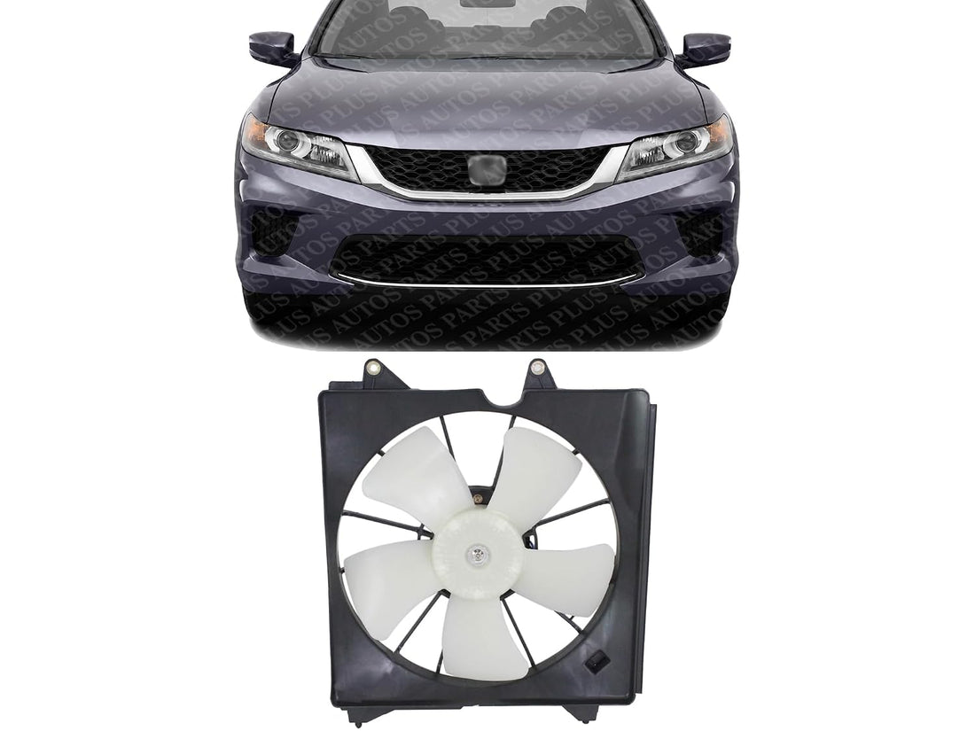 Front Radiator Cooling Fan Assembly Plastic Direct Replacement Compatible with 2008-2009 Honda Accord HO3115148 19030R77T01-PFM 19030R70A01-PF