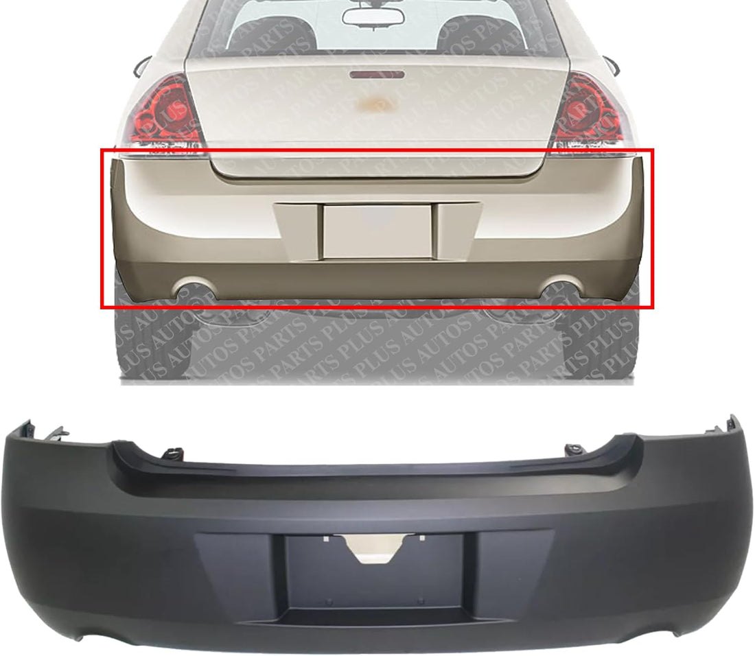 Rear Bumper Cover Primed Direct Replacement Compatible With 2006-2013 Chevrolet Impala / 2014-2016 Limited GM1100736 19120961