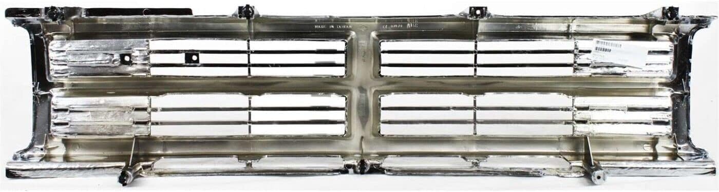 AUTOS PARTS PLUS Front Center Grille Chrome Shell With Painted Black Insert Direct Replacement Compatible With 1987-1988 Toyota Pickup / 1987-1989 4Runner TO1200133 5311189128