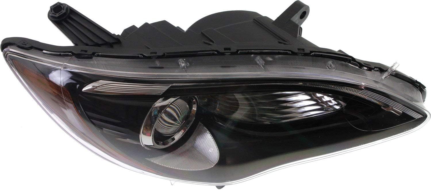 Set Of 2 Front Headlight Assembly Black Interior With Chrome Insert Right Passenger & Left Driver Side Direct Replacement Compatible With 2011-2014 Chrysler 200 68088066AG-PFM