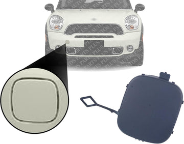 Front Bumper Tow Hook Cover Primed Direct Replacement Compatible With 2011-2016 Mini Cooper Countryman/Paceman MC1029101 51119806062